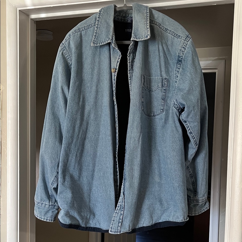 Basic Editions Light Blue Casual Jacket - image 2